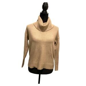 LOFT  Cowl Neck Sweater Beige Women's S